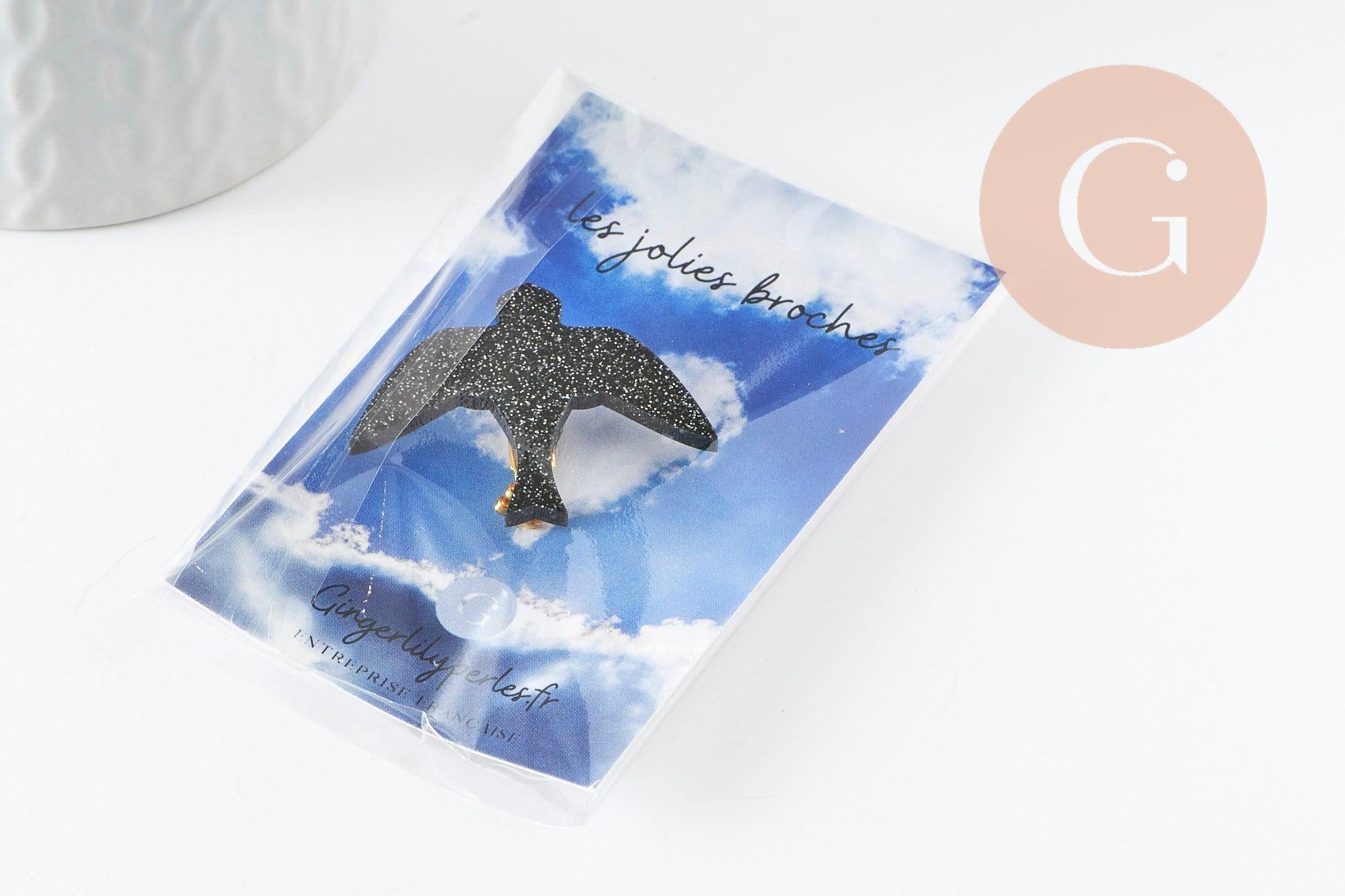 Gingerlily Kit Broche Hirondelle Acrylique x1 Création Facile