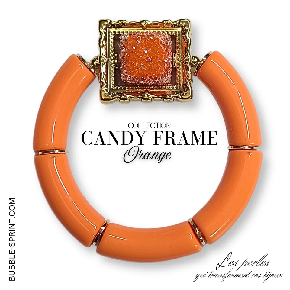 ARTSHOP Bijoux en KITS CANDY FRAME kit bracelet orange