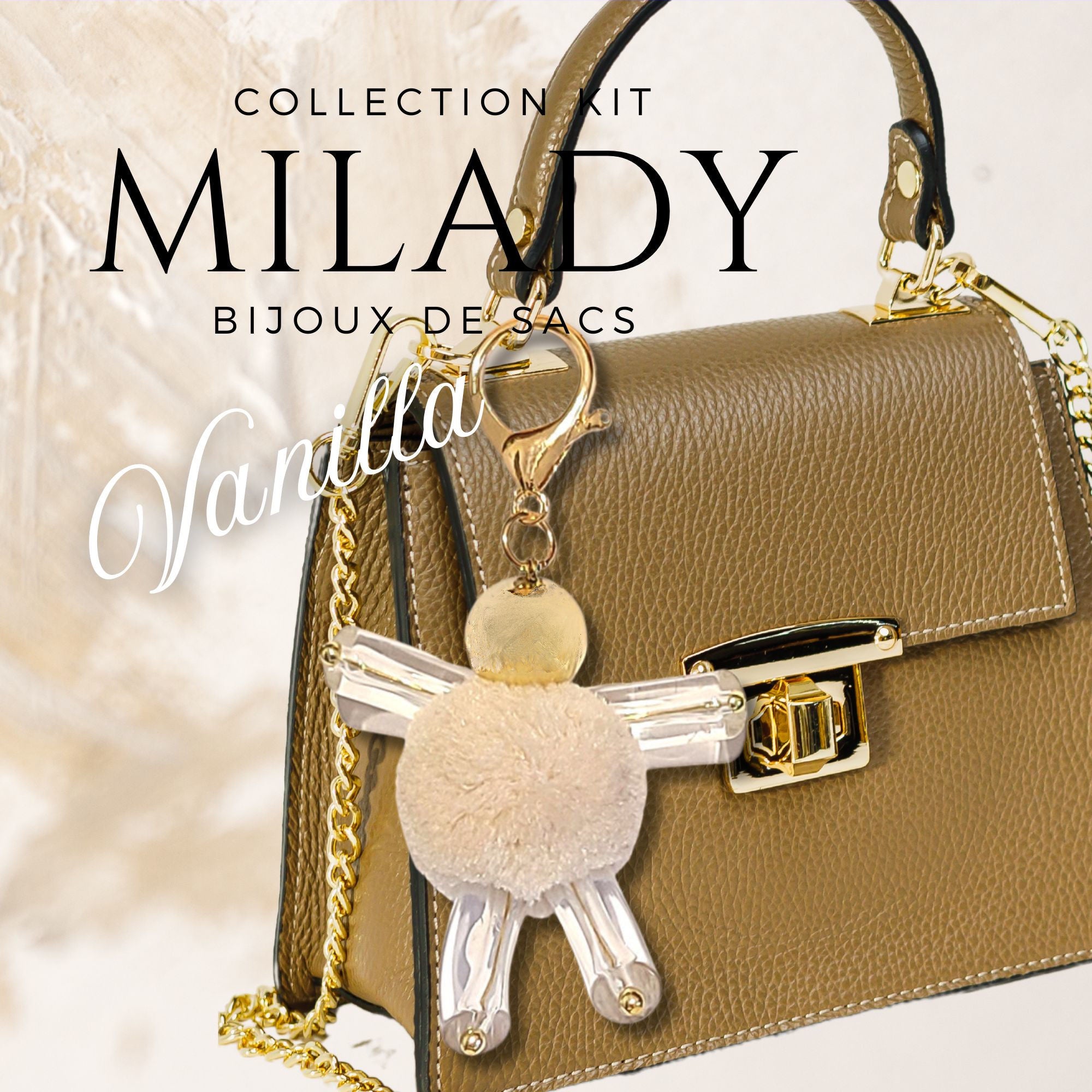ARTSHOP Milady Vanilla kit bijou de sac pompon à monter