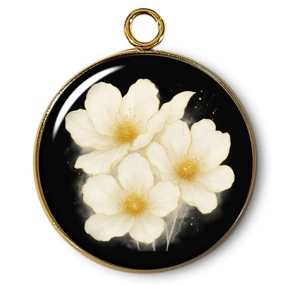 ARTSHOP Pendentifs 7 Intemporel pendentif fleur doré