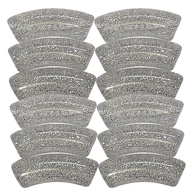 ARTSHOP Tubes Glitters 3 tube incurvé argent 12MM