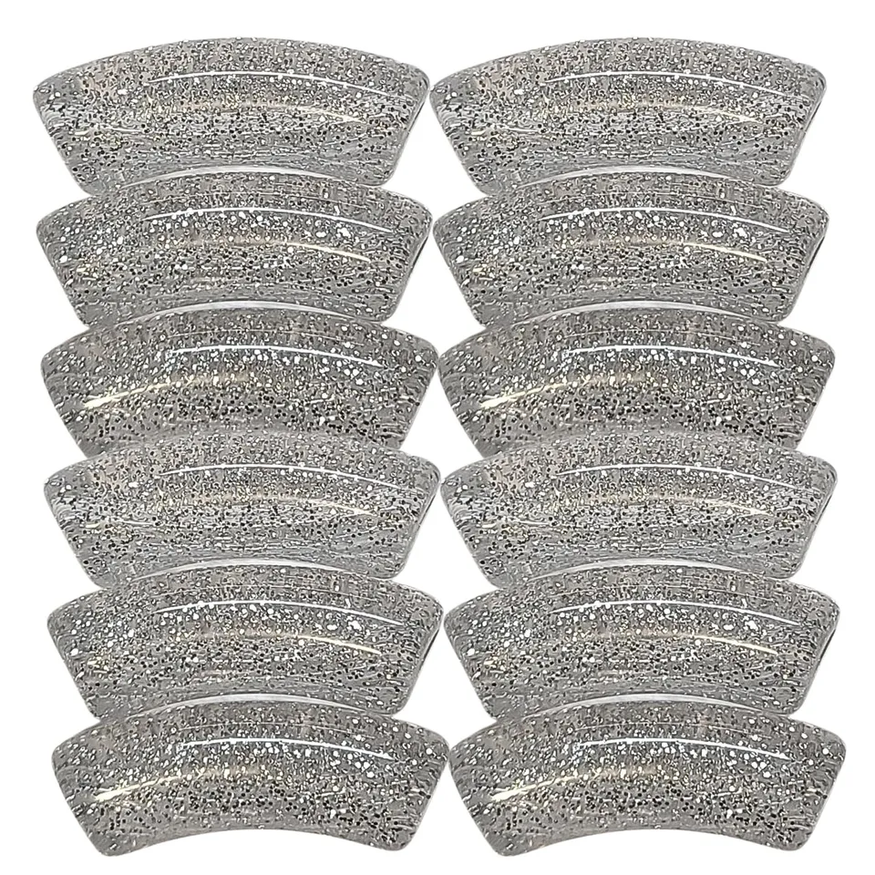 ARTSHOP Tubes Glitters 3 tube incurvé argent 12MM