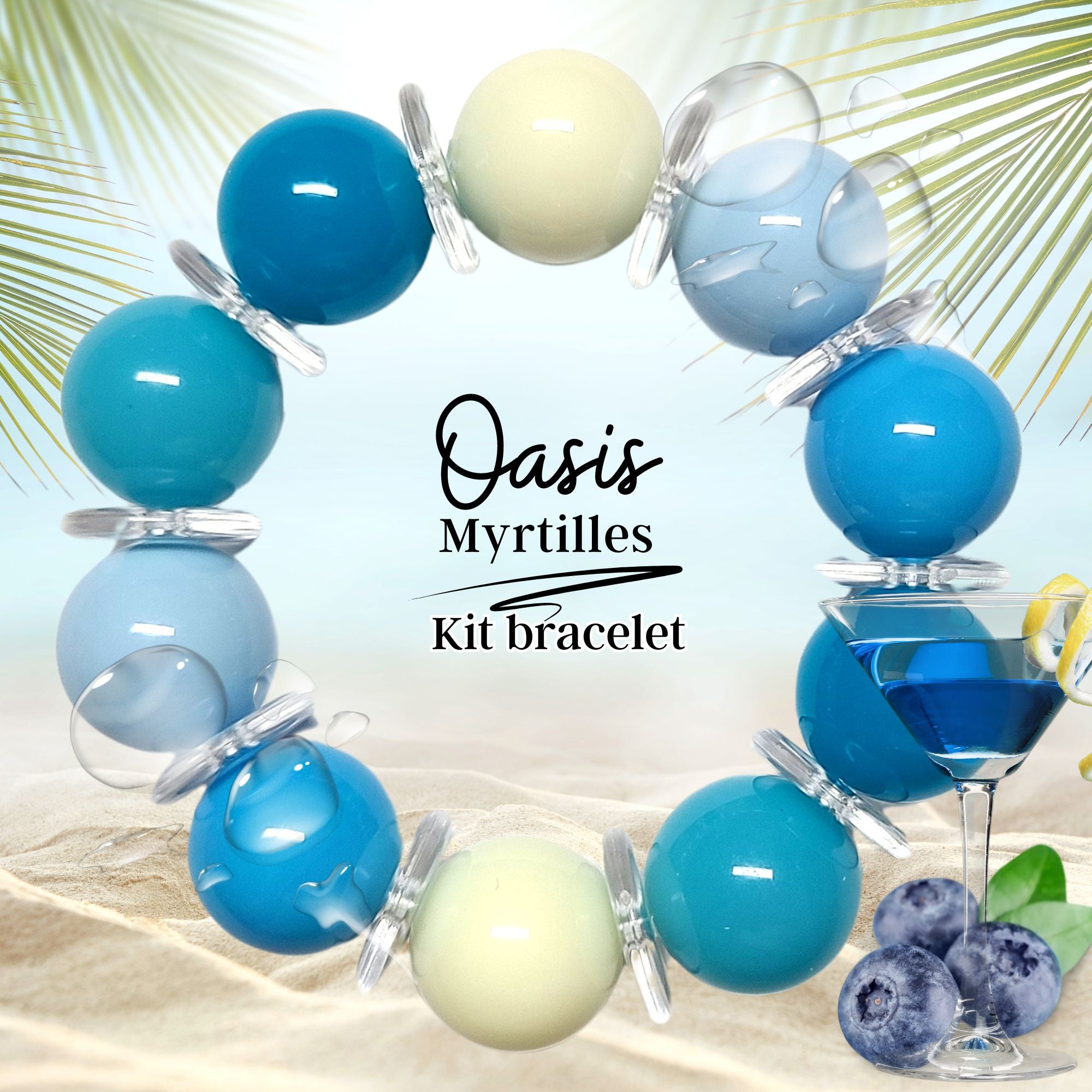 ARTSHOP Oasis Myrtilles 4 kit bracelet bleu 20mm