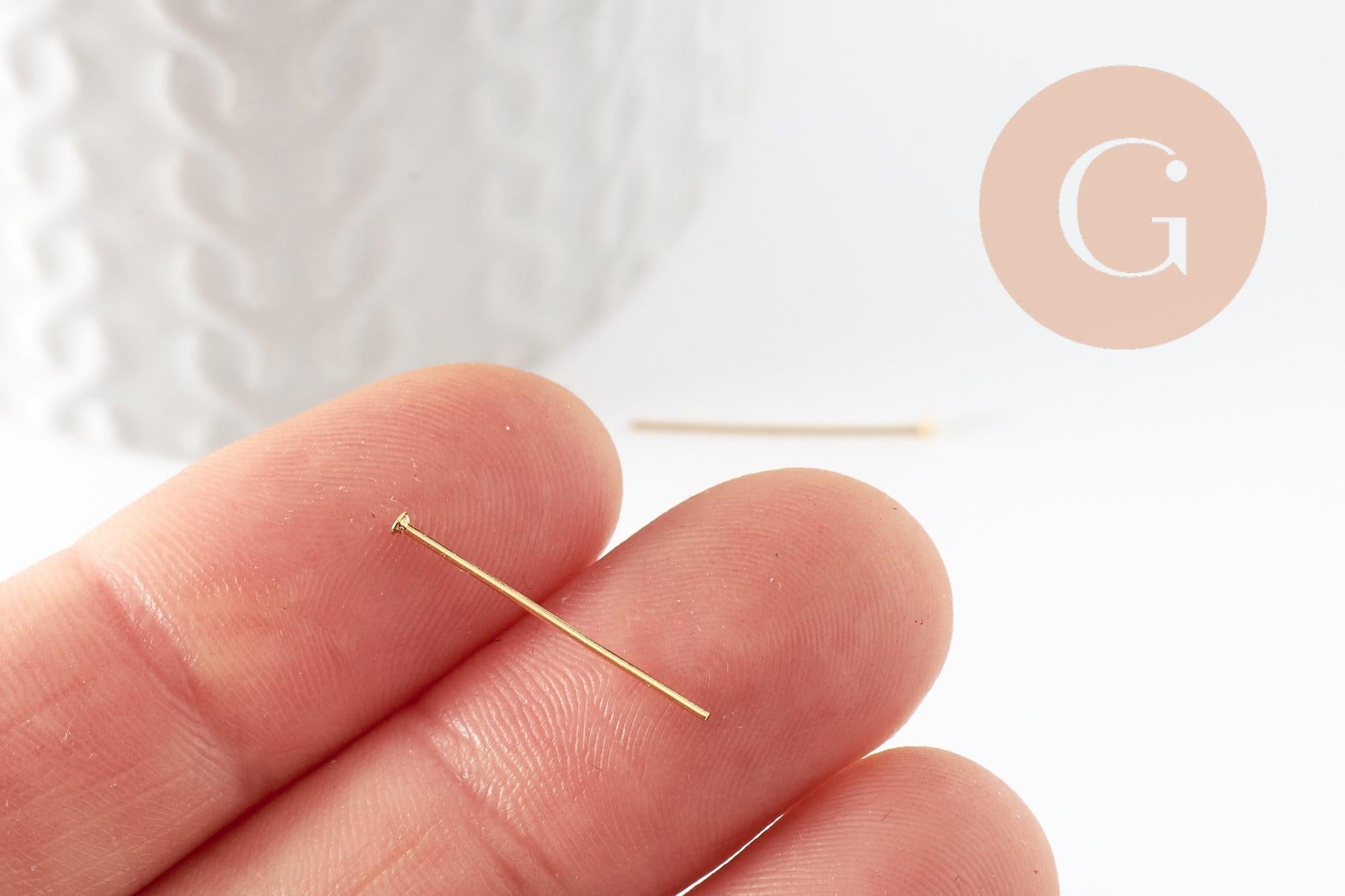 Gingerlily Apprêts clous tête clou acier doré 20mm x10 G9464