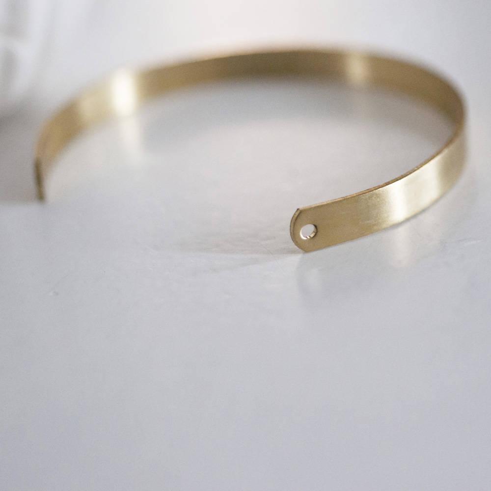 Gingerlily Accessoires cheveux EP bracelet manchette laiton brut 6mm