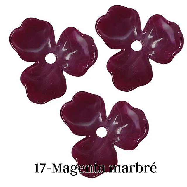 ARTSHOP Flower Power 17 fleur orchidée magenta 20MM x1