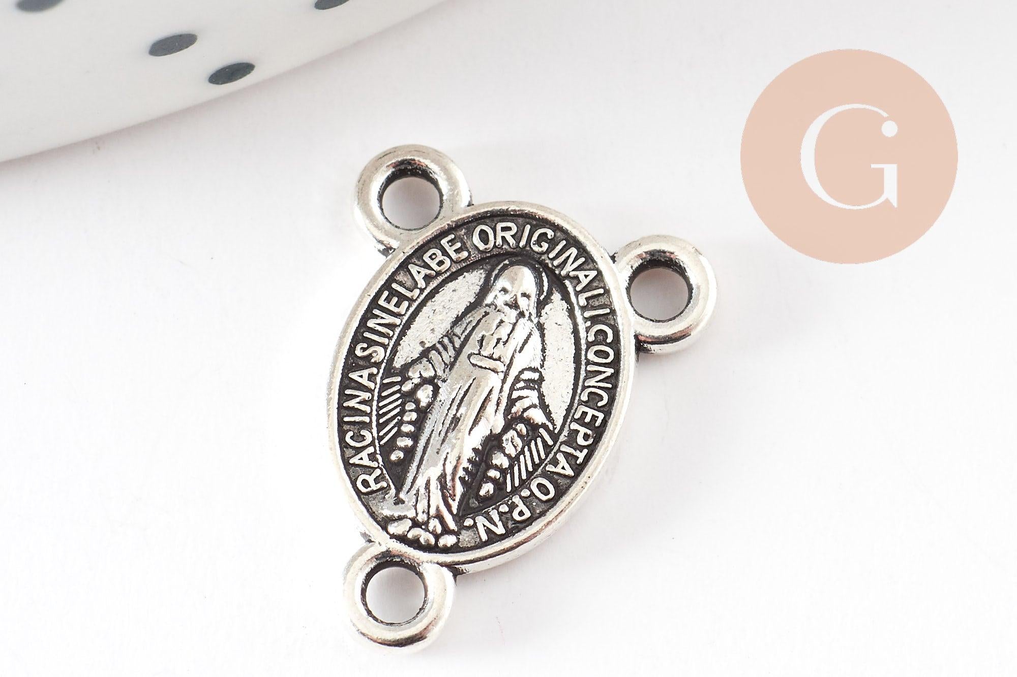 Gingerlily Médaille Vierge Marie ovale 15,3mm pendentif x2