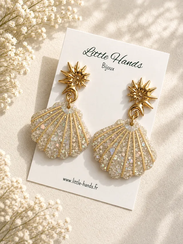 Little Hands Bijoux ARIEL Golden Sand boucles d'oreilles doré