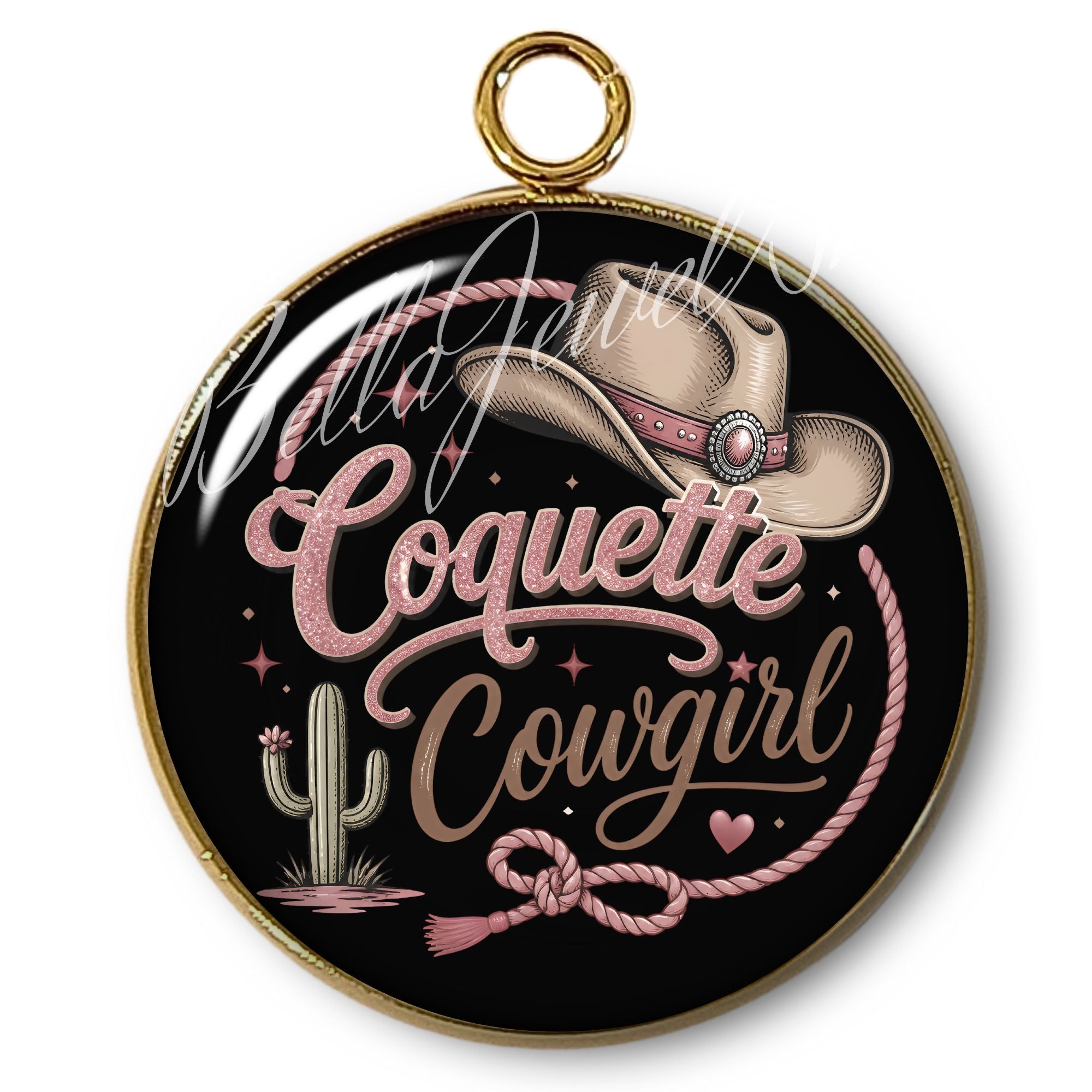 ARTSHOP Intemporel 100 pendentif Cowgirl doré 31mm x1