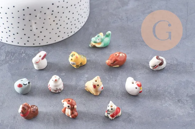 Gingerlily Perles G10243 perle porcelaine animal x1