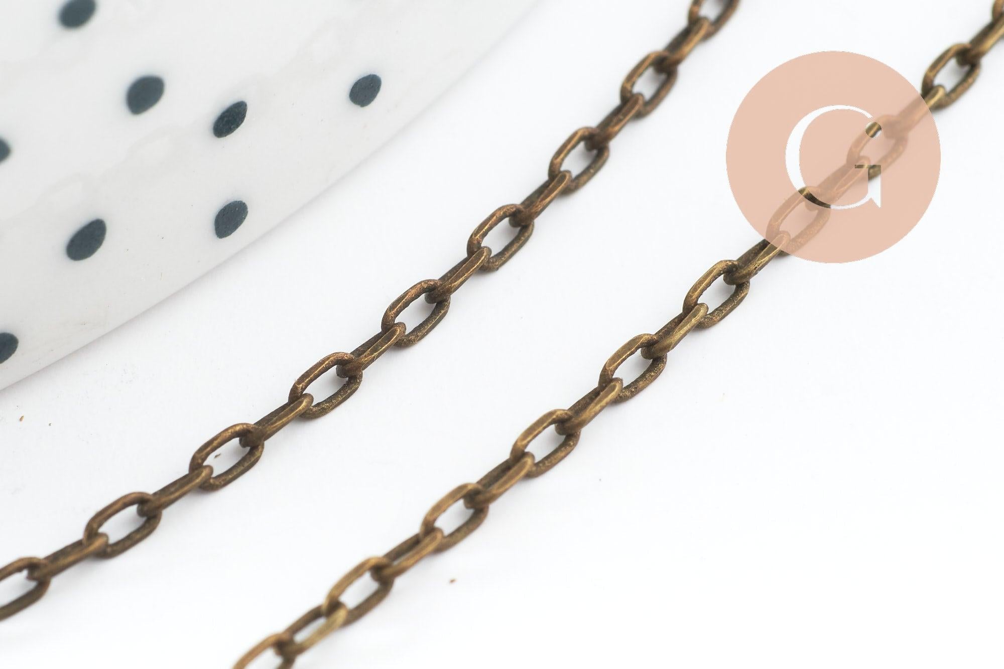 Gingerlily Perles chaîne forçat bronze 1,5mm 5 mètres