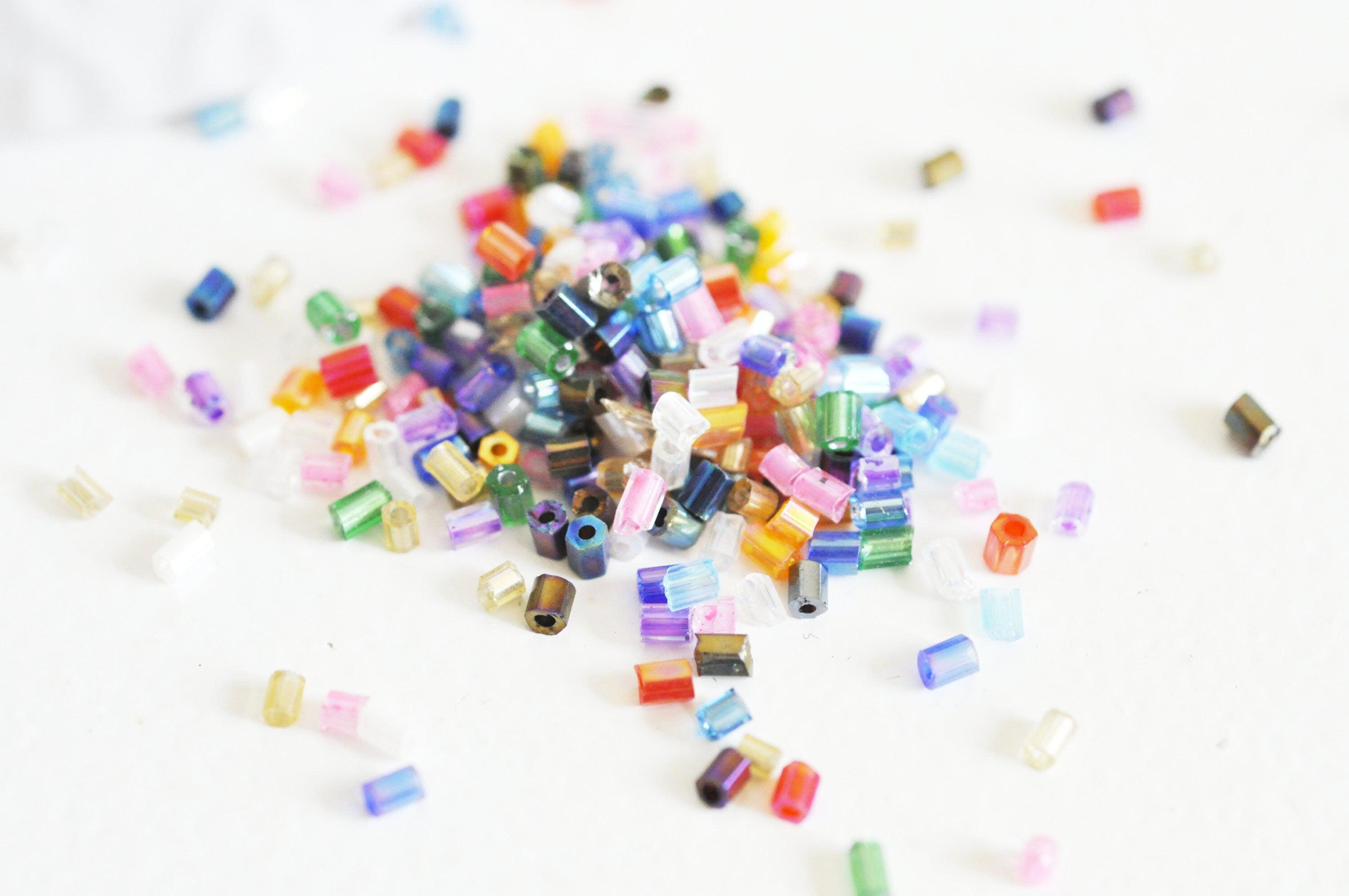 Gingerlily Perles DIY G5373 rocaille tube multicolore 2-3mm 10g