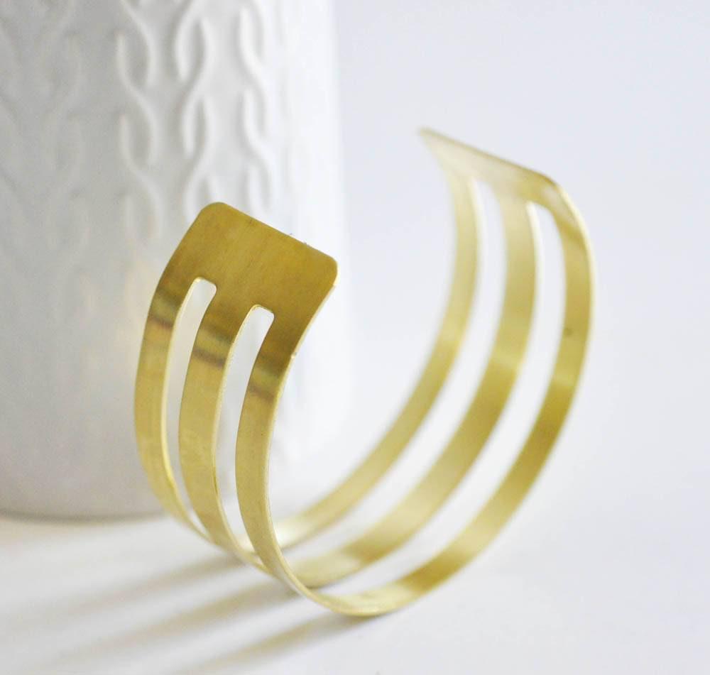 Gingerlily manchette G4878 support bracelet laiton brut 20mm