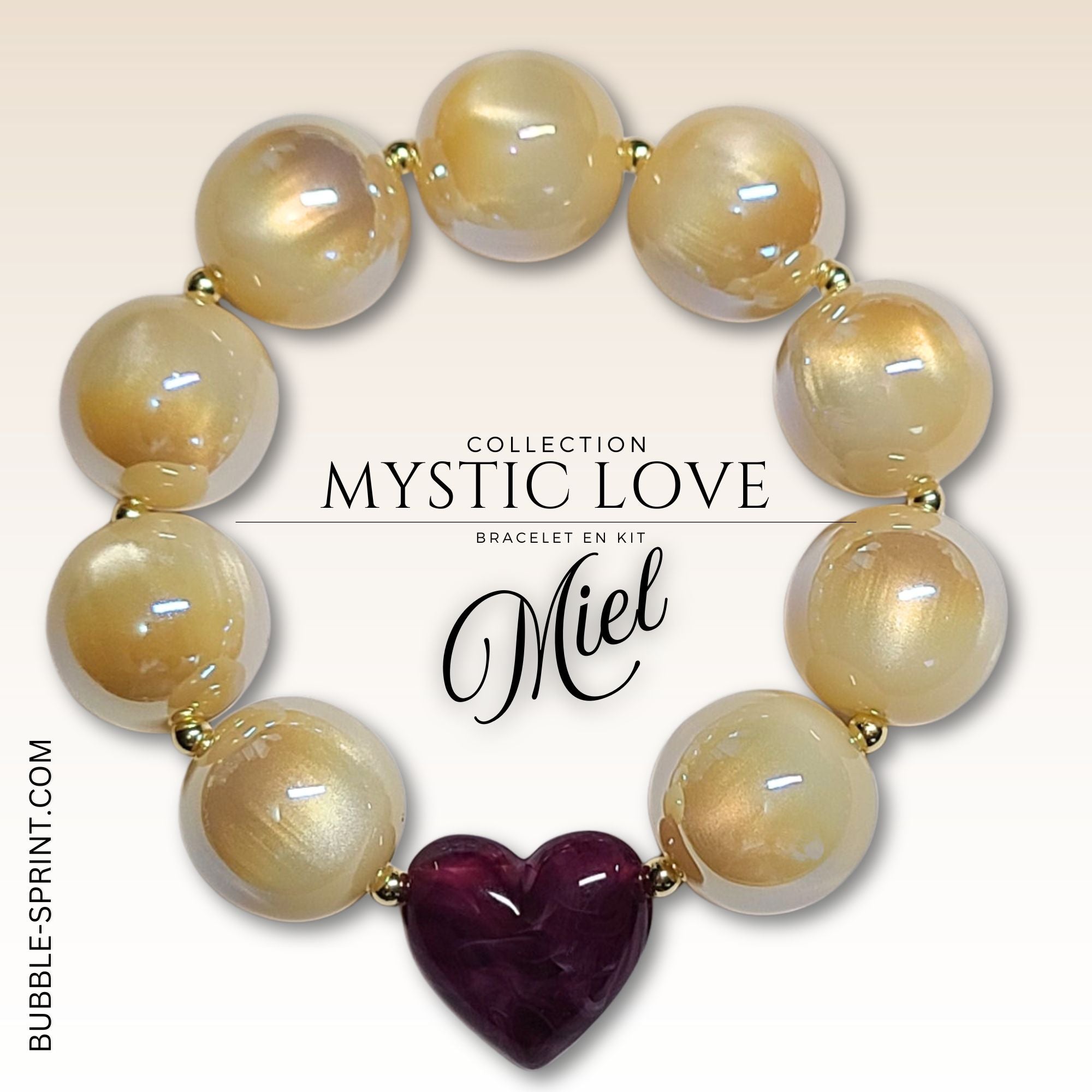 ARTSHOP Mystic Love Miel kit bracelet acrylique élastique