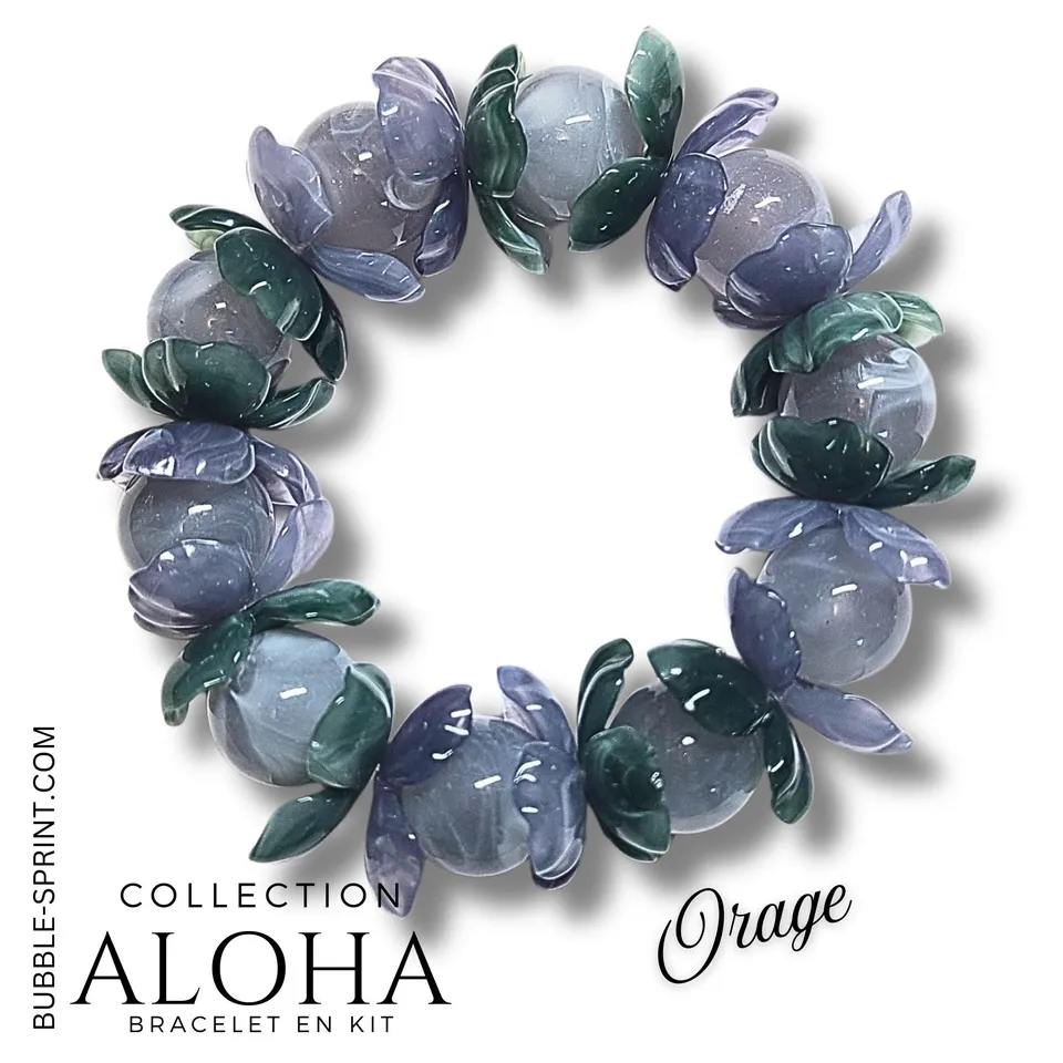 ARTSHOP Aloha Kit bracelet Orage boules 16mm + fleurs