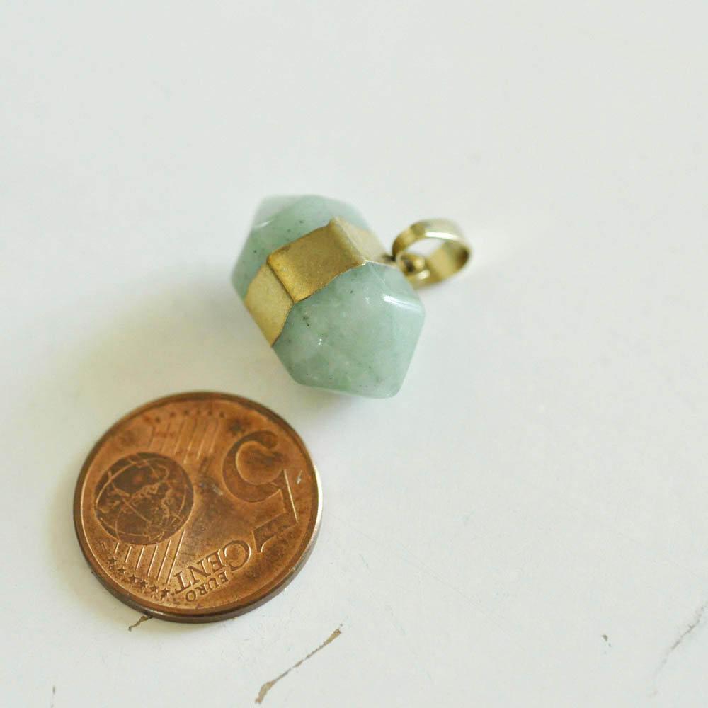 Gingerlily pointe aventurine verte pendentif 22mm pierre naturelle