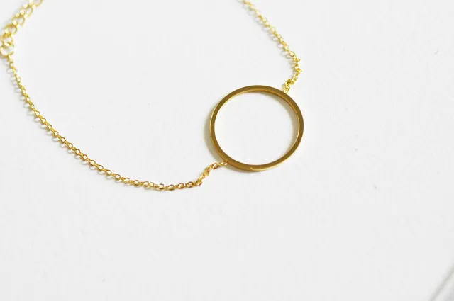 Gingerlily Cercle G2906 bracelet acier doré 14k 19cm fin