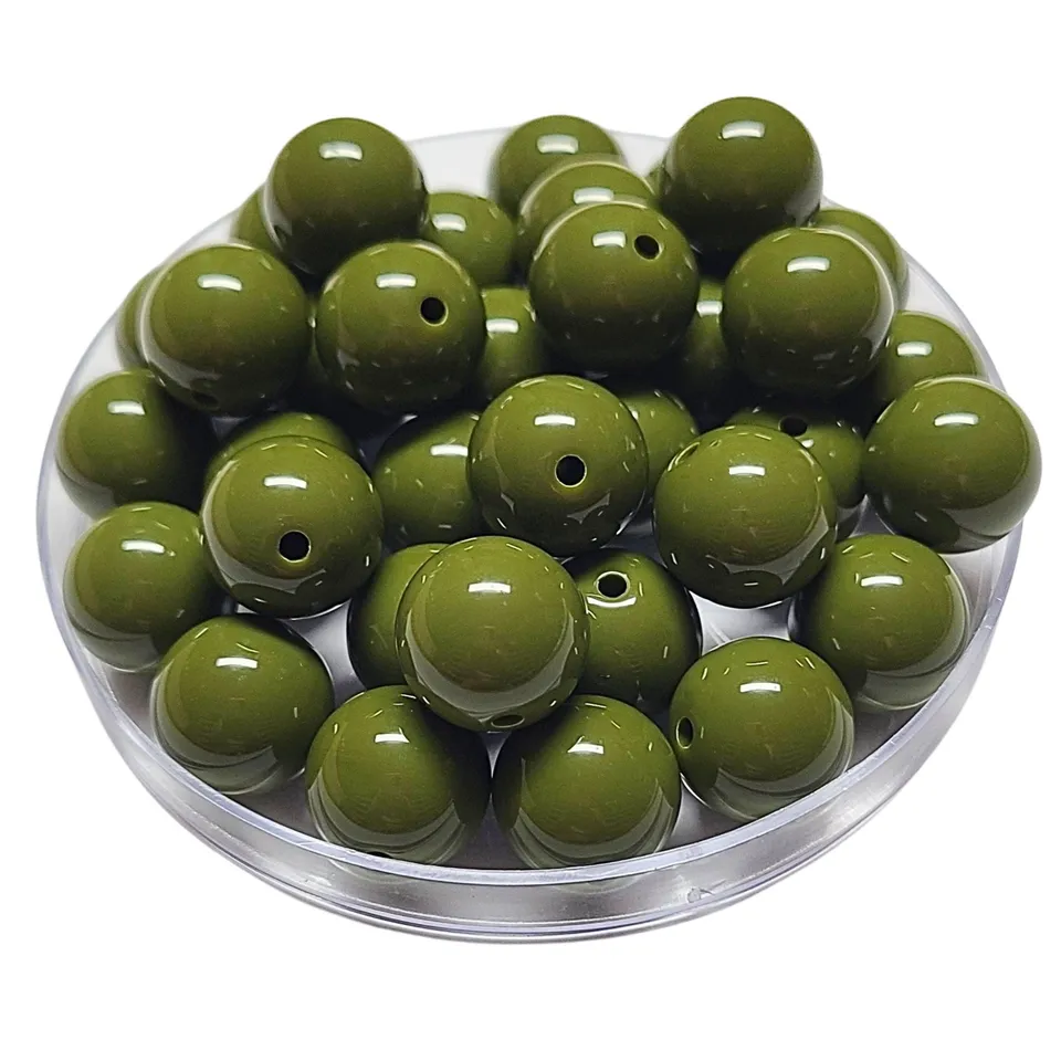 ARTSHOP Boules 16MM perle vert militaire foncé x1