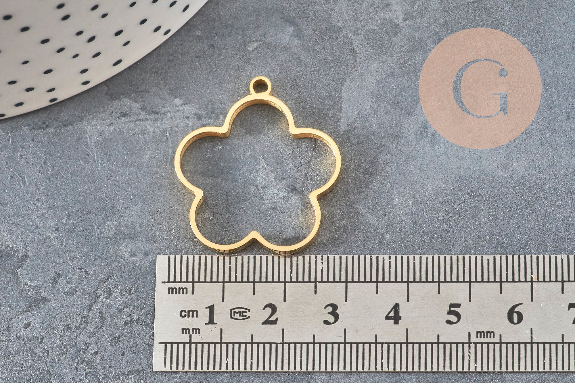 Gingerlily Pendentifs G11247 pendentif goutte doré 32 mm