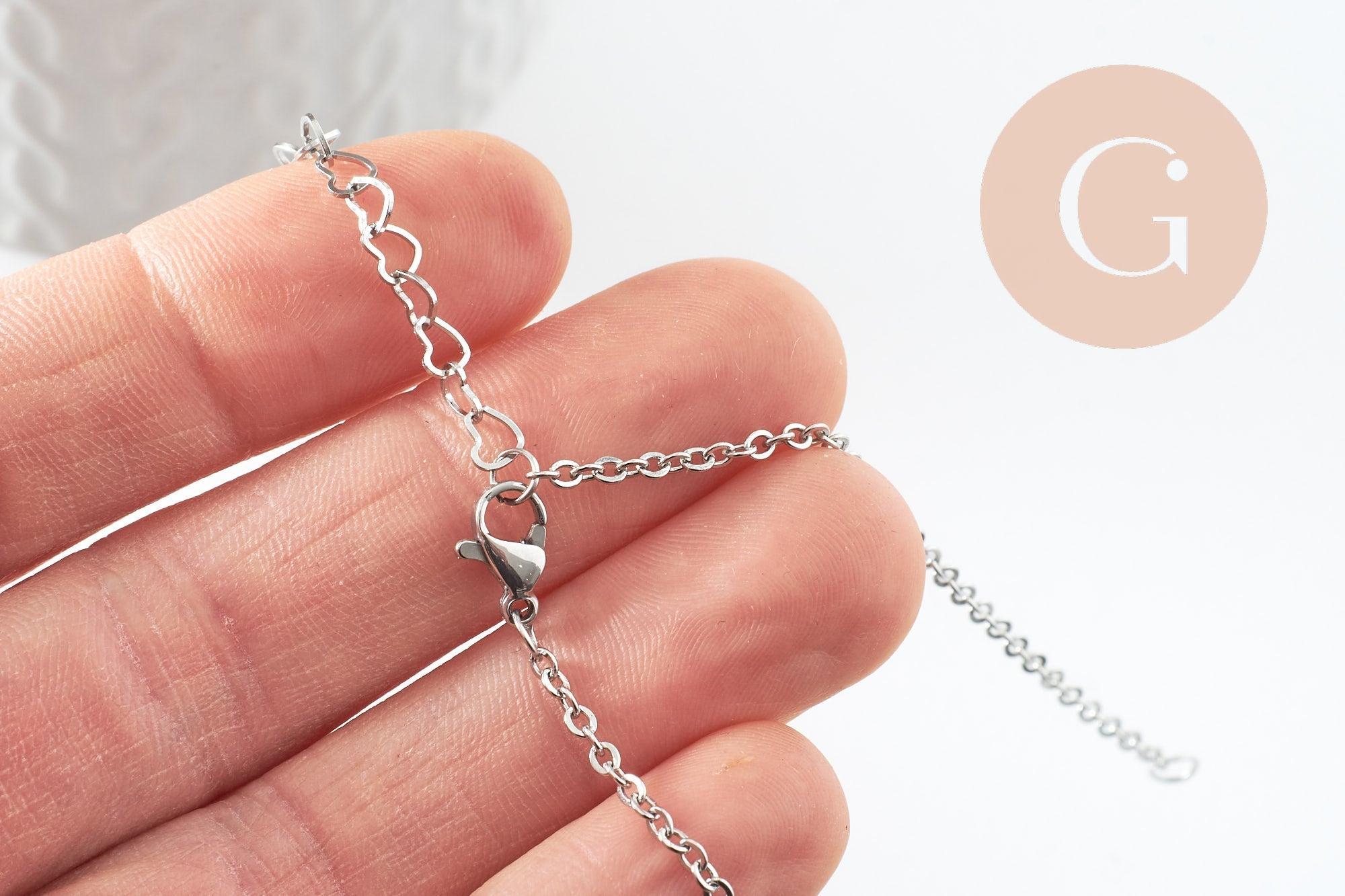 Gingerlily Apprêts DIY base bracelet acier 18cm G9499