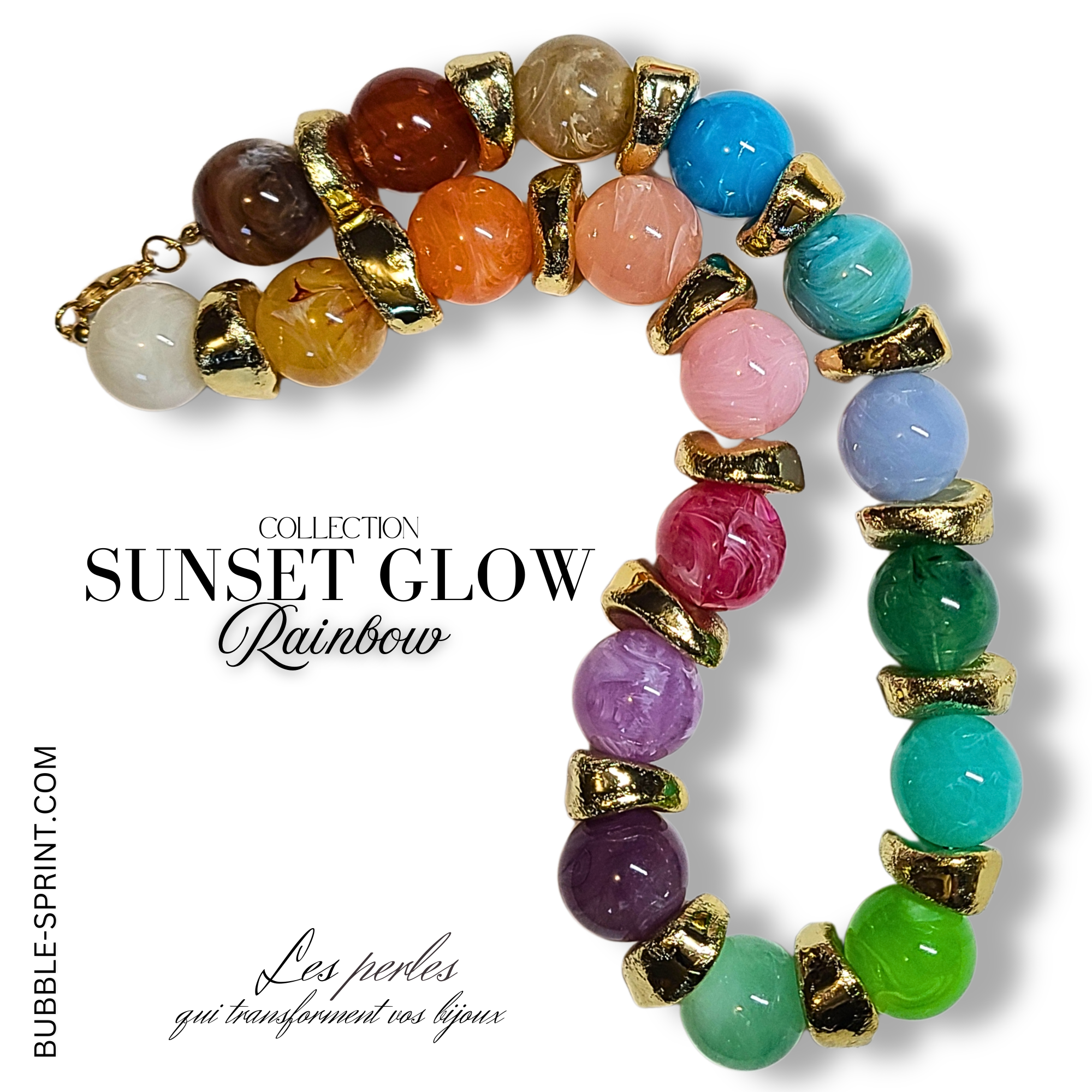 ARTSHOP Sunset Glow Rainbow collier perles kit 48CM