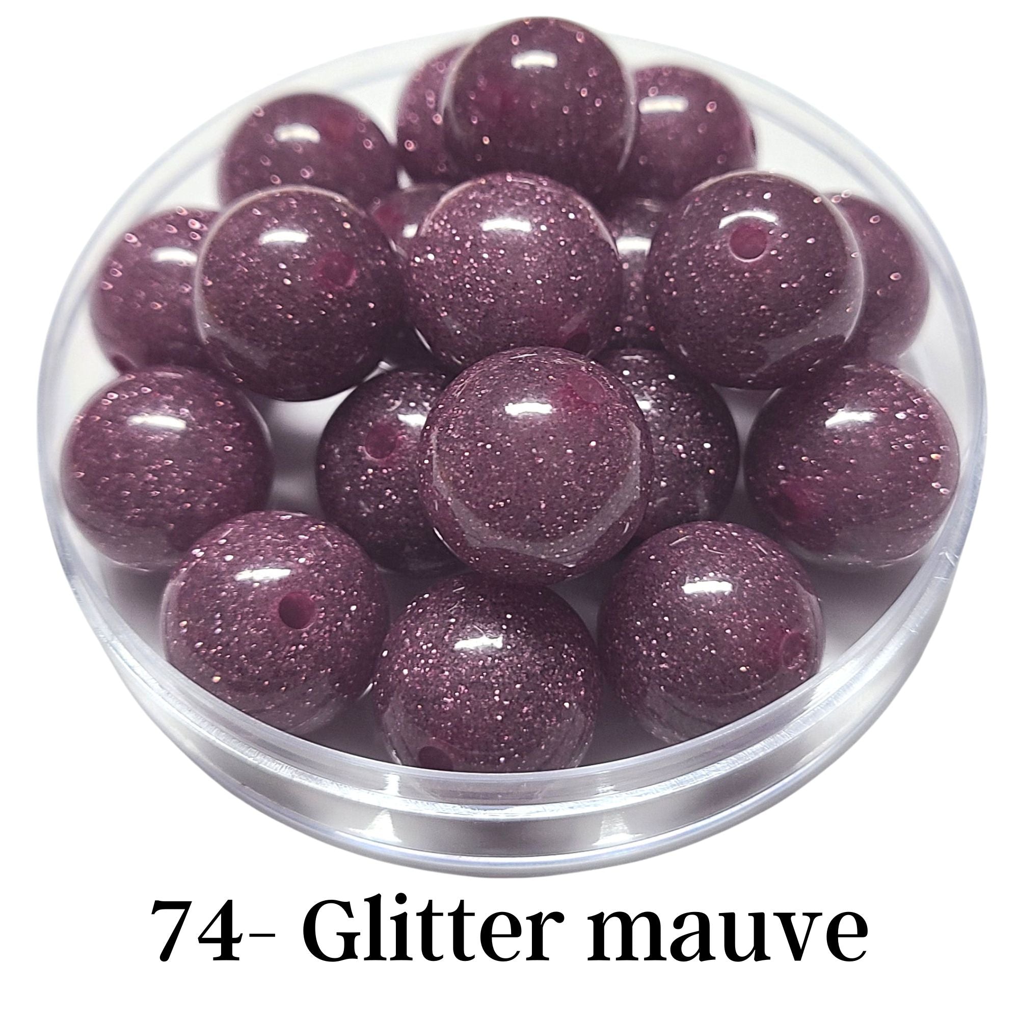 ARTSHOP Boules 20MM 74 boules glitter mauve x10