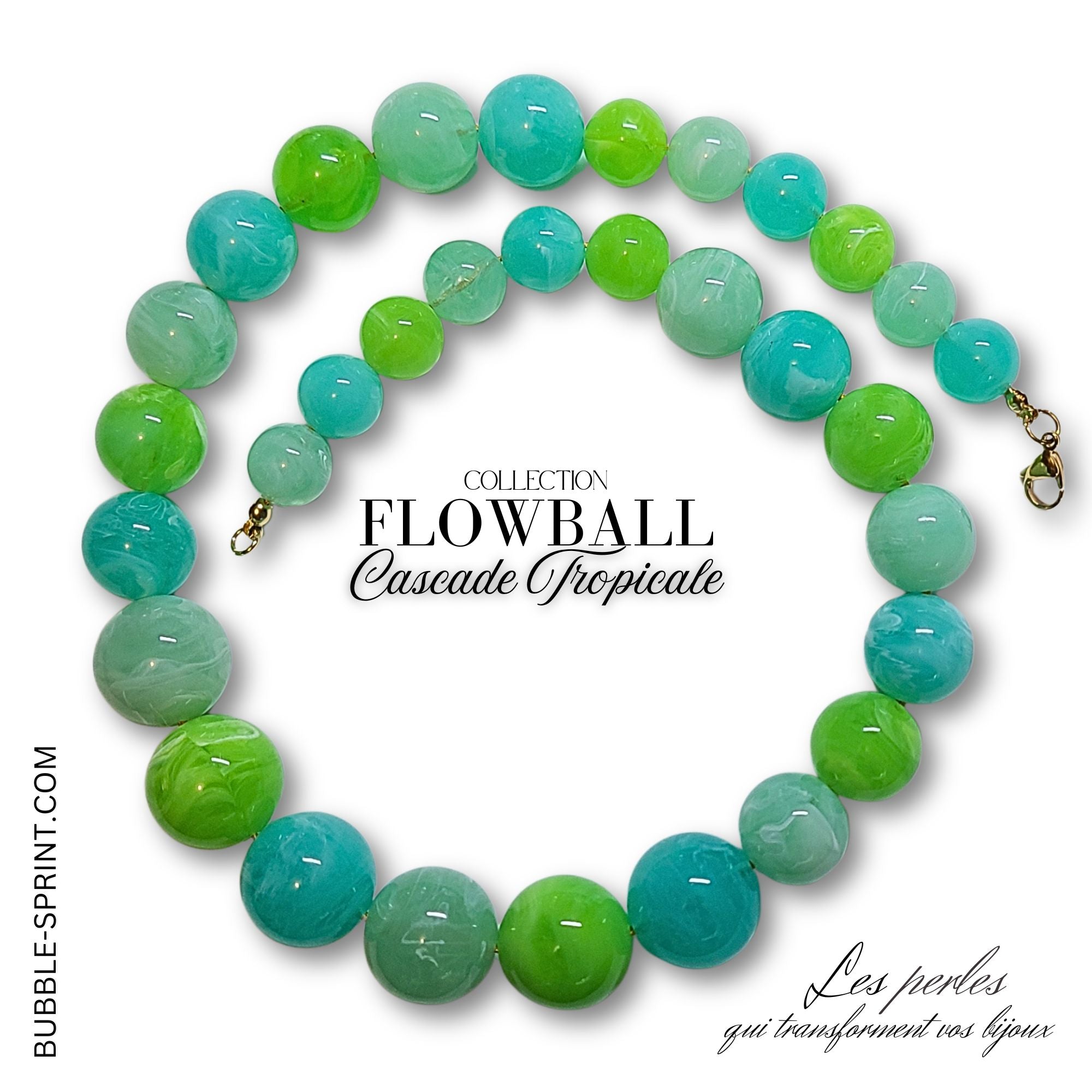 ARTSHOP Bijoux en KITS FLOWBALL kit collier cascade tropicale