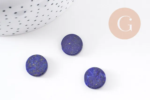 Gingerlily Pierres G10214 cabochon lapis lazuli 15mm bleu x1