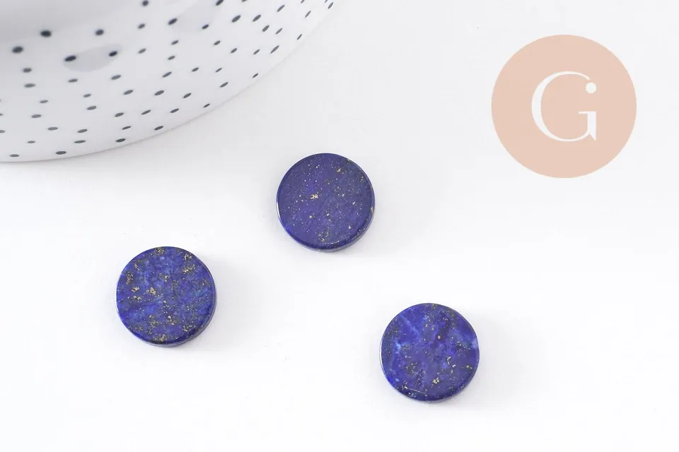 Gingerlily Pierres G10214 cabochon lapis lazuli 15mm bleu x1