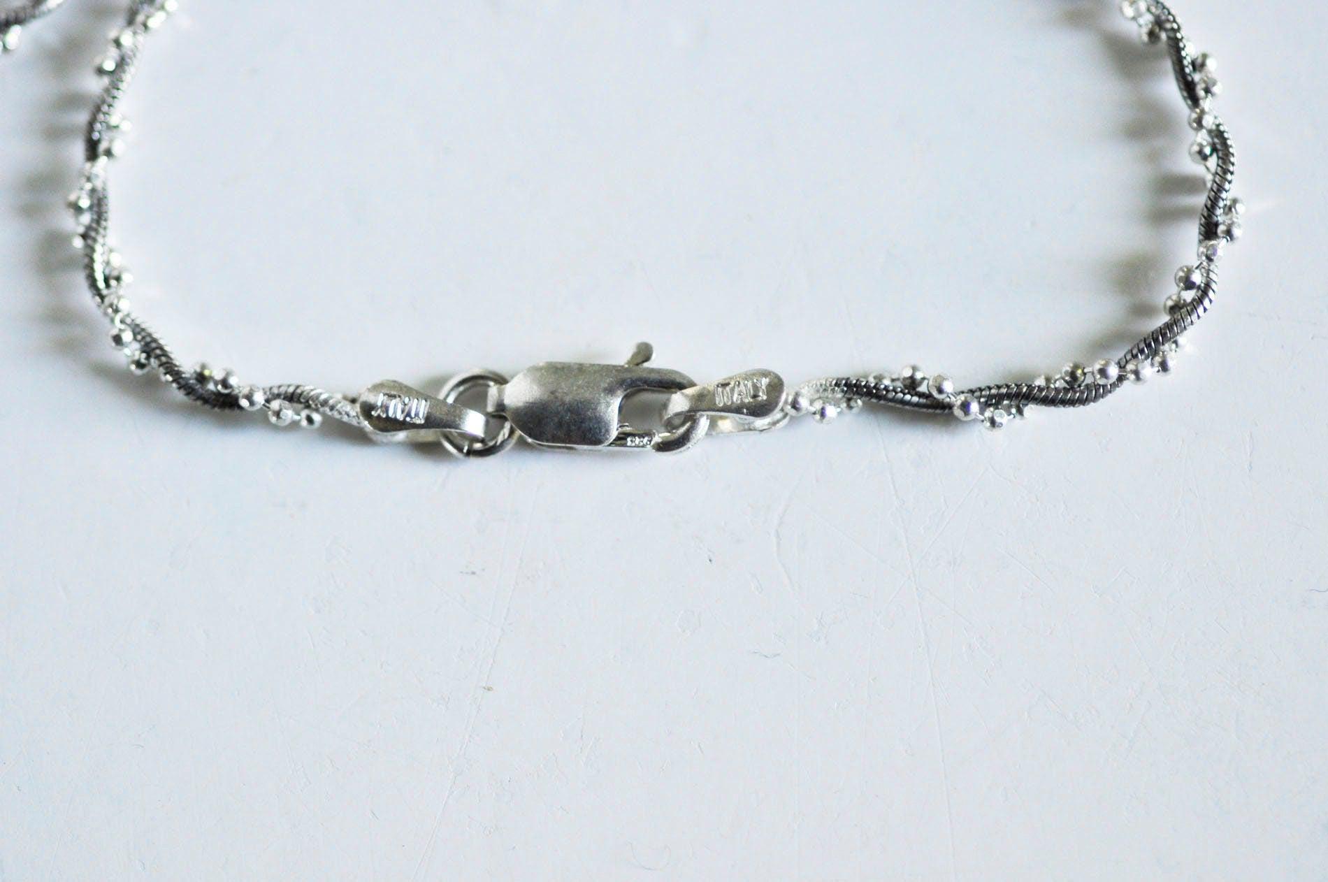 Gingerlily Chaînes Collier Double Argent 925 0,8mm 40cm