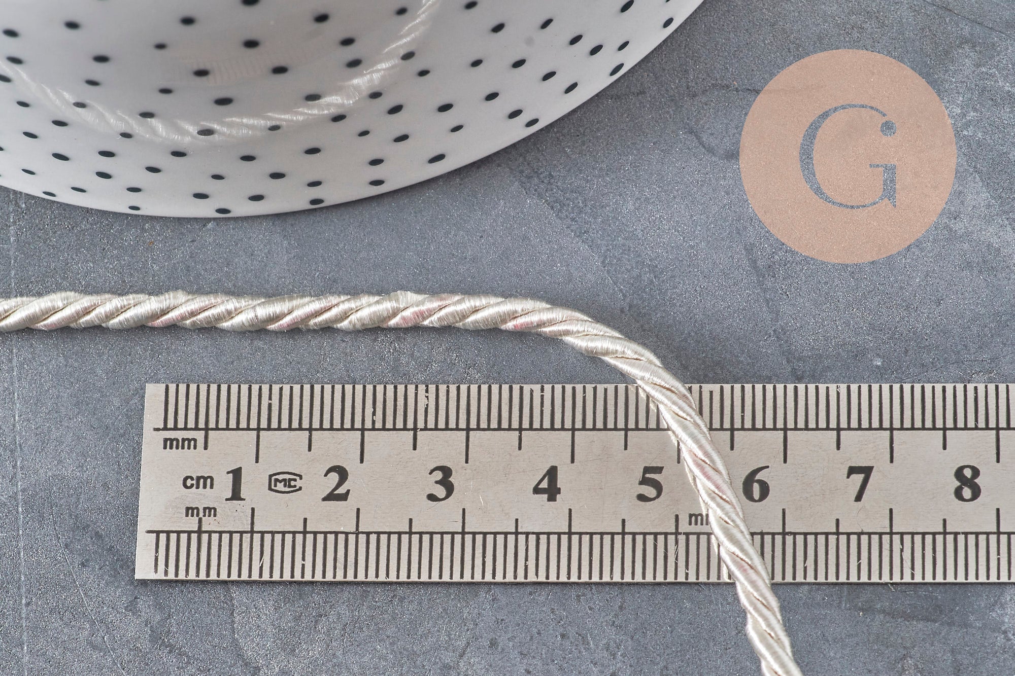 Gingerlily Cordons DIY Cordon satiné beige 3mm 1 mètre