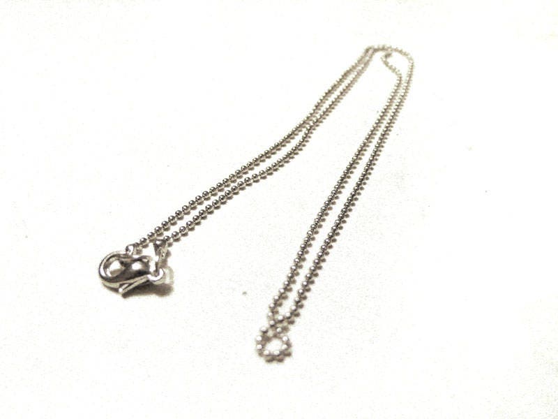Gingerlily Chaîne complète platine boule facettée 1,5 mm 40 cm