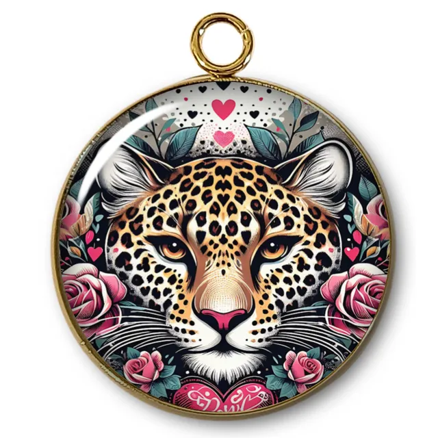 ARTSHOP Intemporel 33 pendentif léopard plaqué or x1