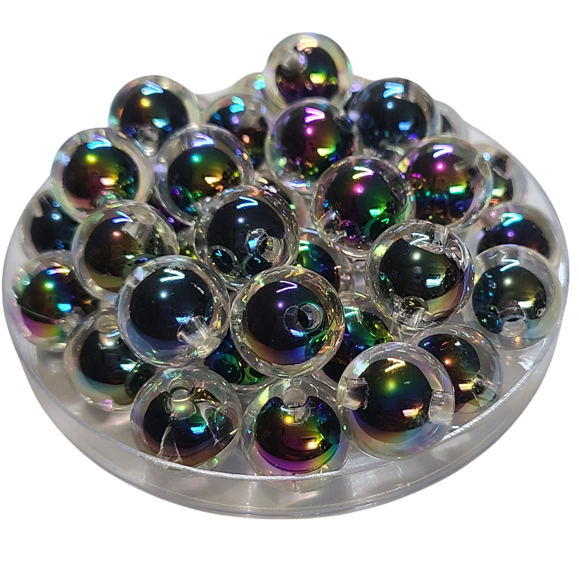 ARTSHOP Boules 16MM 438 perles Mirage Noir x15 transparentes