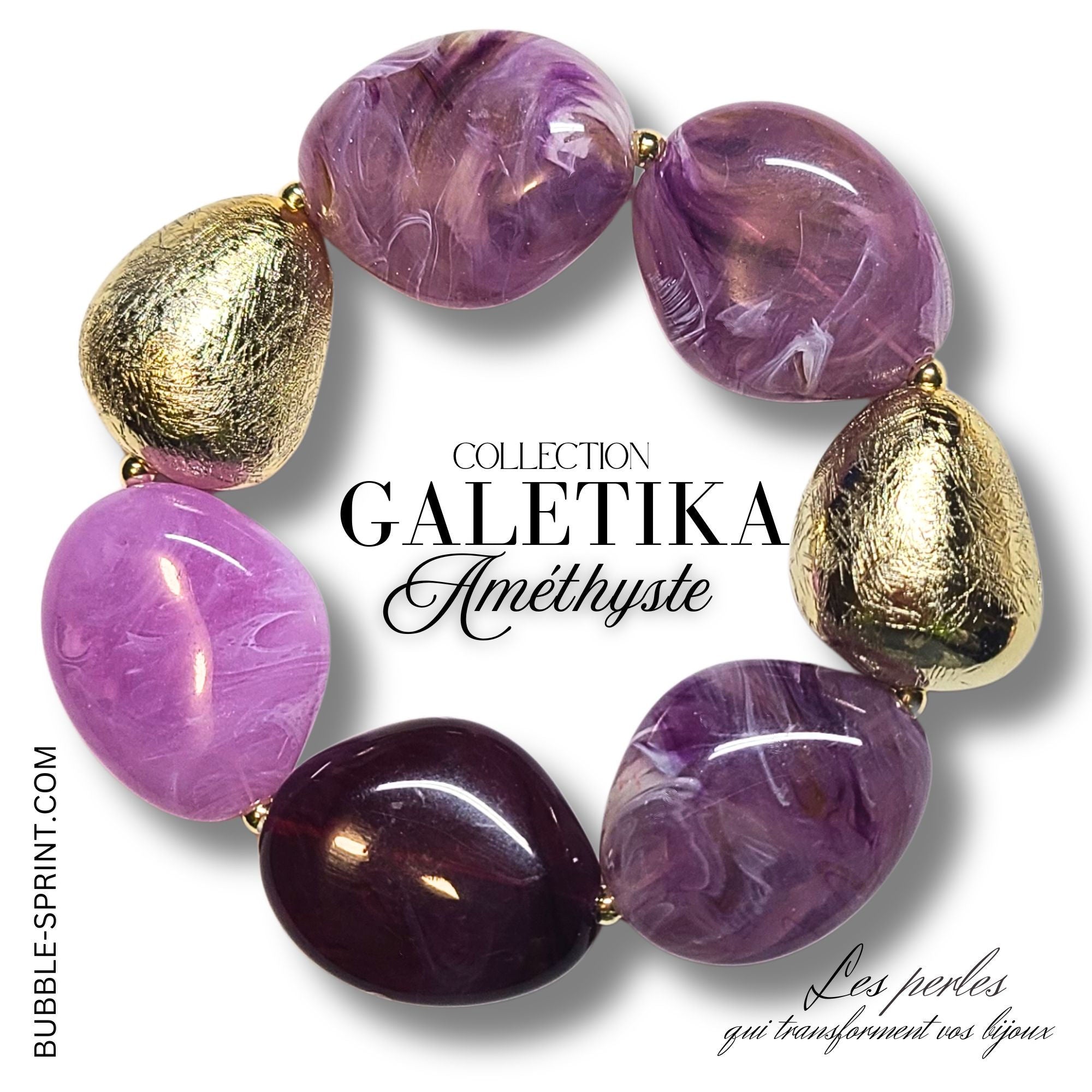 ARTSHOP Galetika kit bracelet Améthyste complet