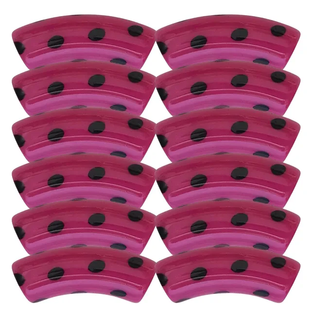 ARTSHOP Tubes DESIGN 405 tube incurvé 12mm pois rose violine