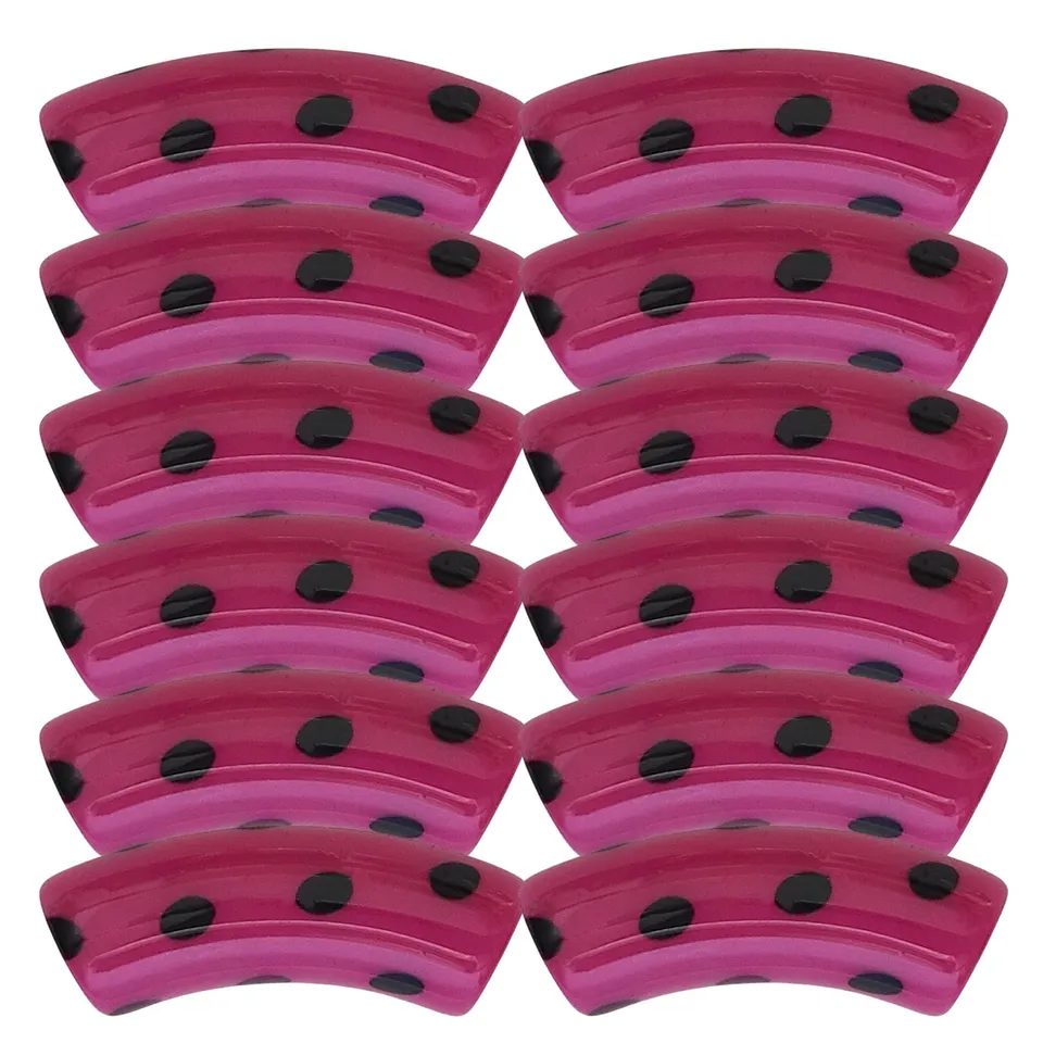 ARTSHOP Tubes DESIGN 405 tube incurvé 12mm pois rose violine