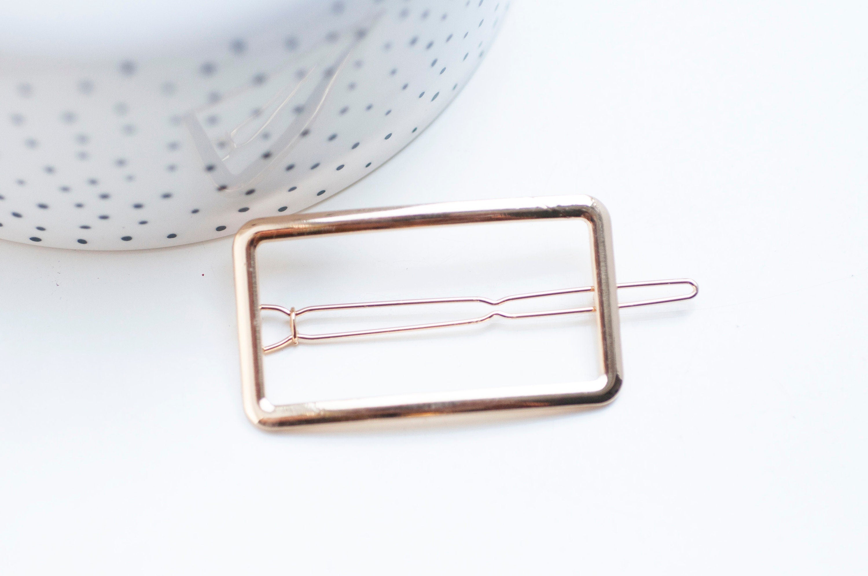Gingerlily Support barrette clip G4720 fer doré rectangle 55mm x1