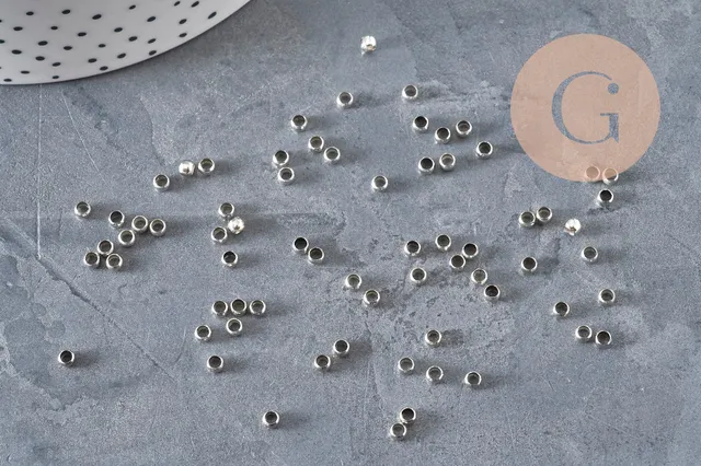 Gingerlily G11207 perles à écraser laiton argenté 3mm 2g