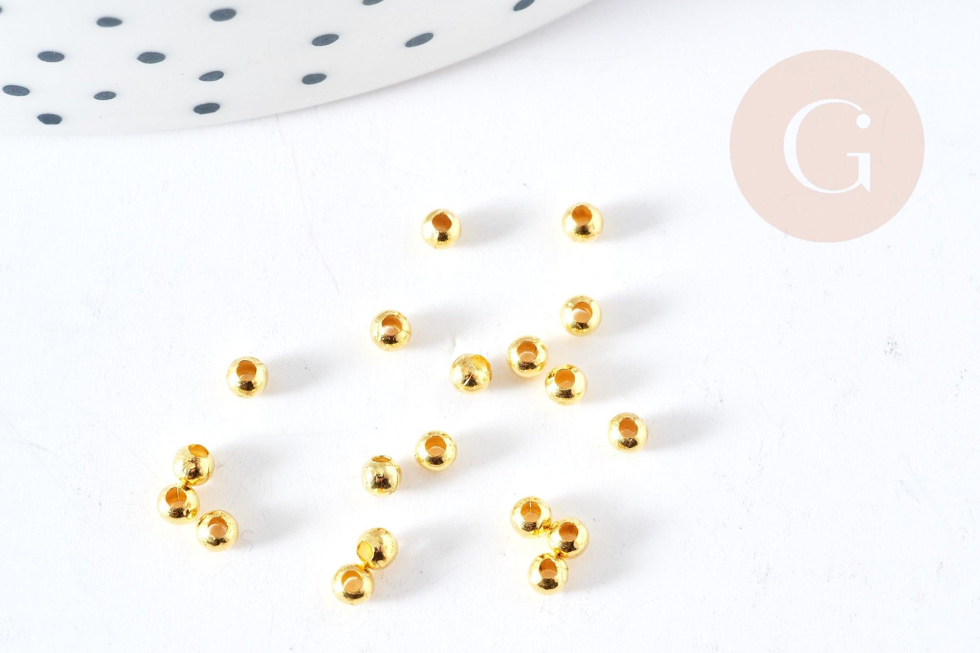 Gingerlily G9841 perles intercalaires laiton doré 2.4mm 1g