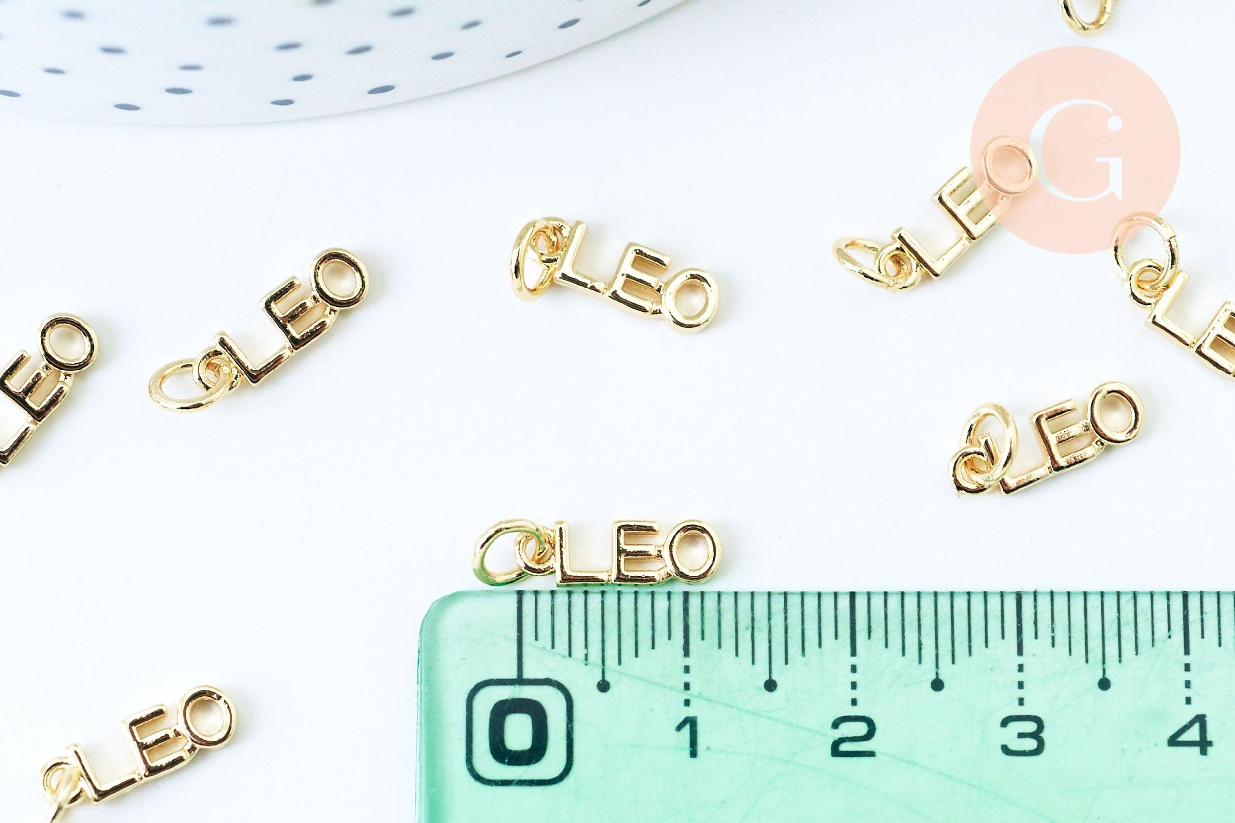 Gingerlily Perles G6053 breloque Lion laiton doré 12mm cristal