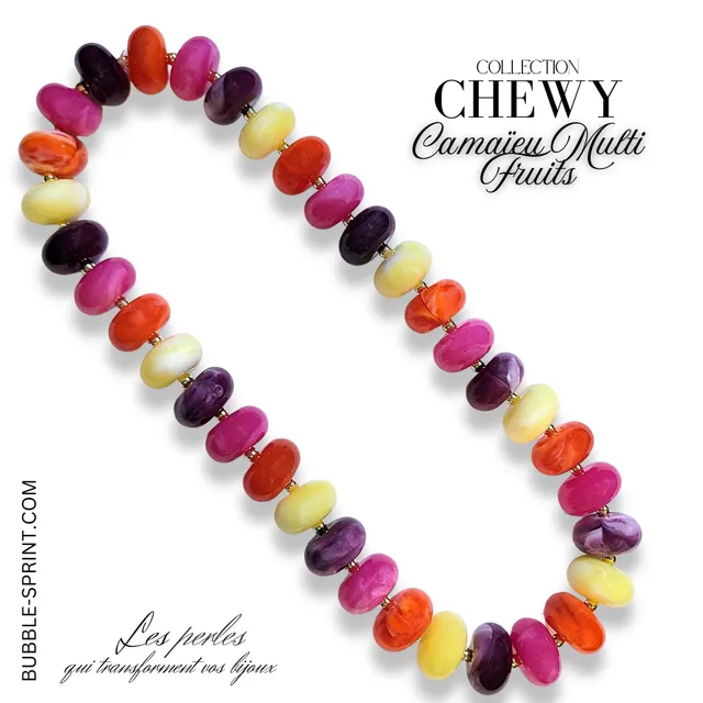 ARTSHOP Chewy collier Multi Fruits kit acrylique 46cm