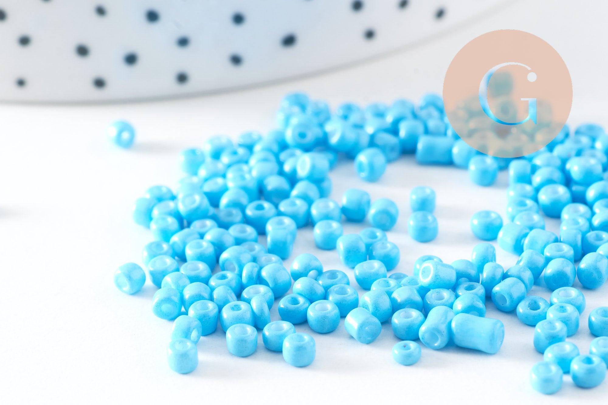 Gingerlily Perles G0183 Perles Rocaille Verre Turquoise 2,5mm 10g