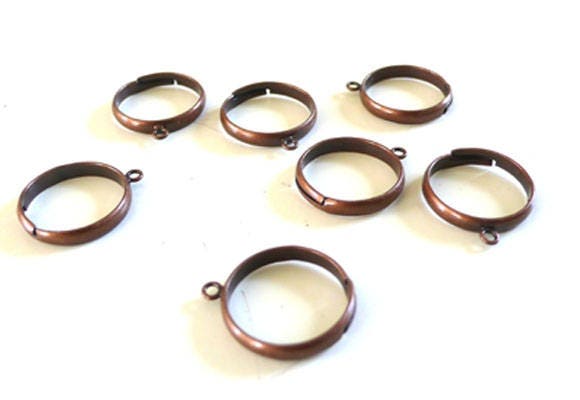 Gingerlily apprêts bague G765 support réglable cuivre 18mm x10