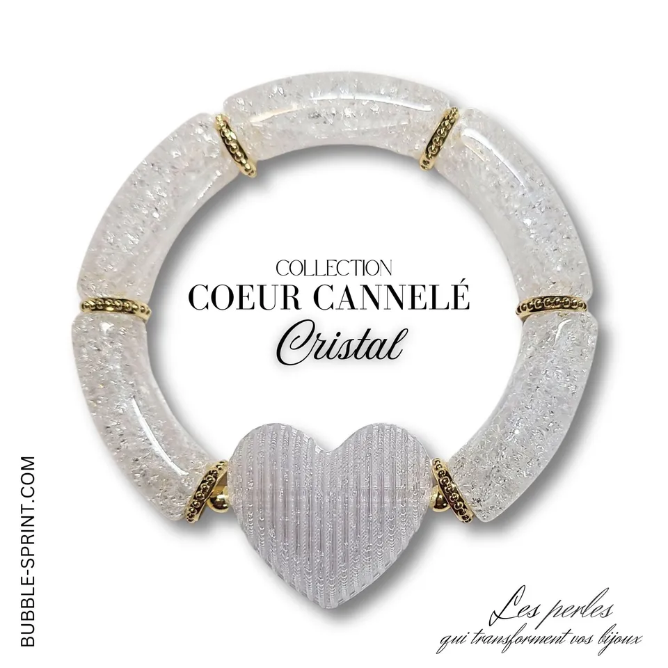 ARTSHOP Prêt-à-porter cœurs bracelet cristal monté 5,5cm
