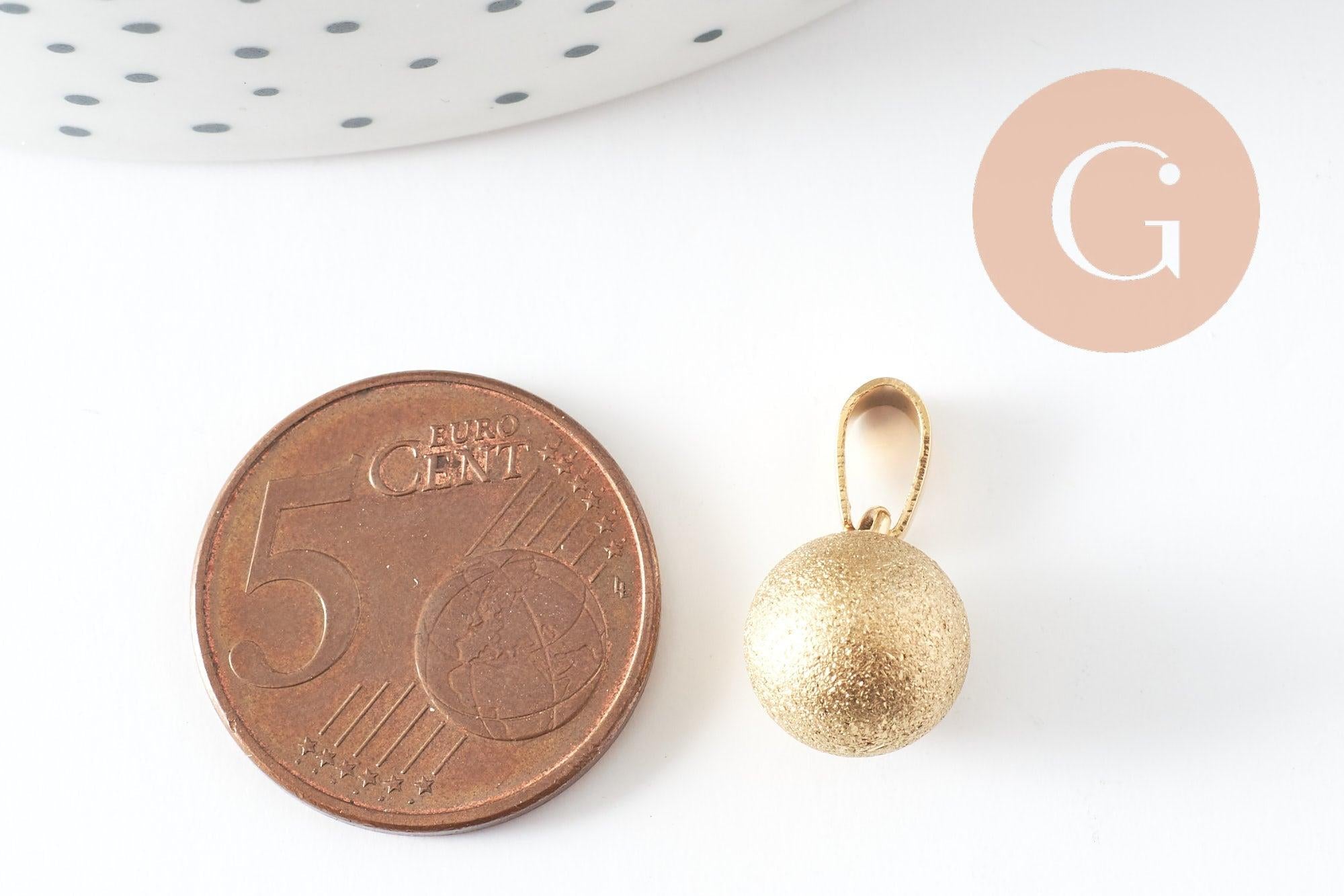 Gingerlily Pendentifs G9666 pendentif boule ronde doré 17mm x1
