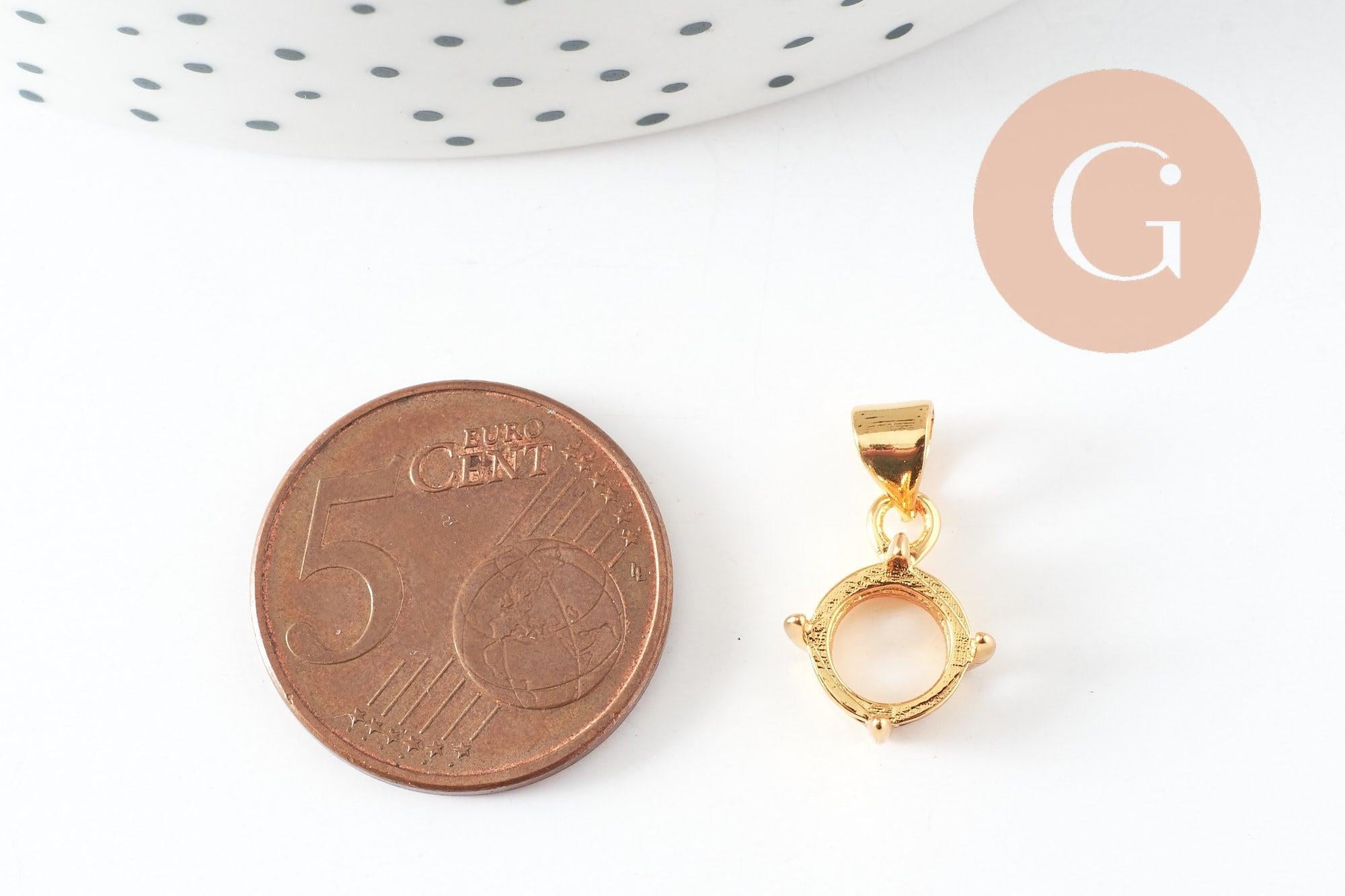 Gingerlily Griffes pendentif support cabochon 8mm doré