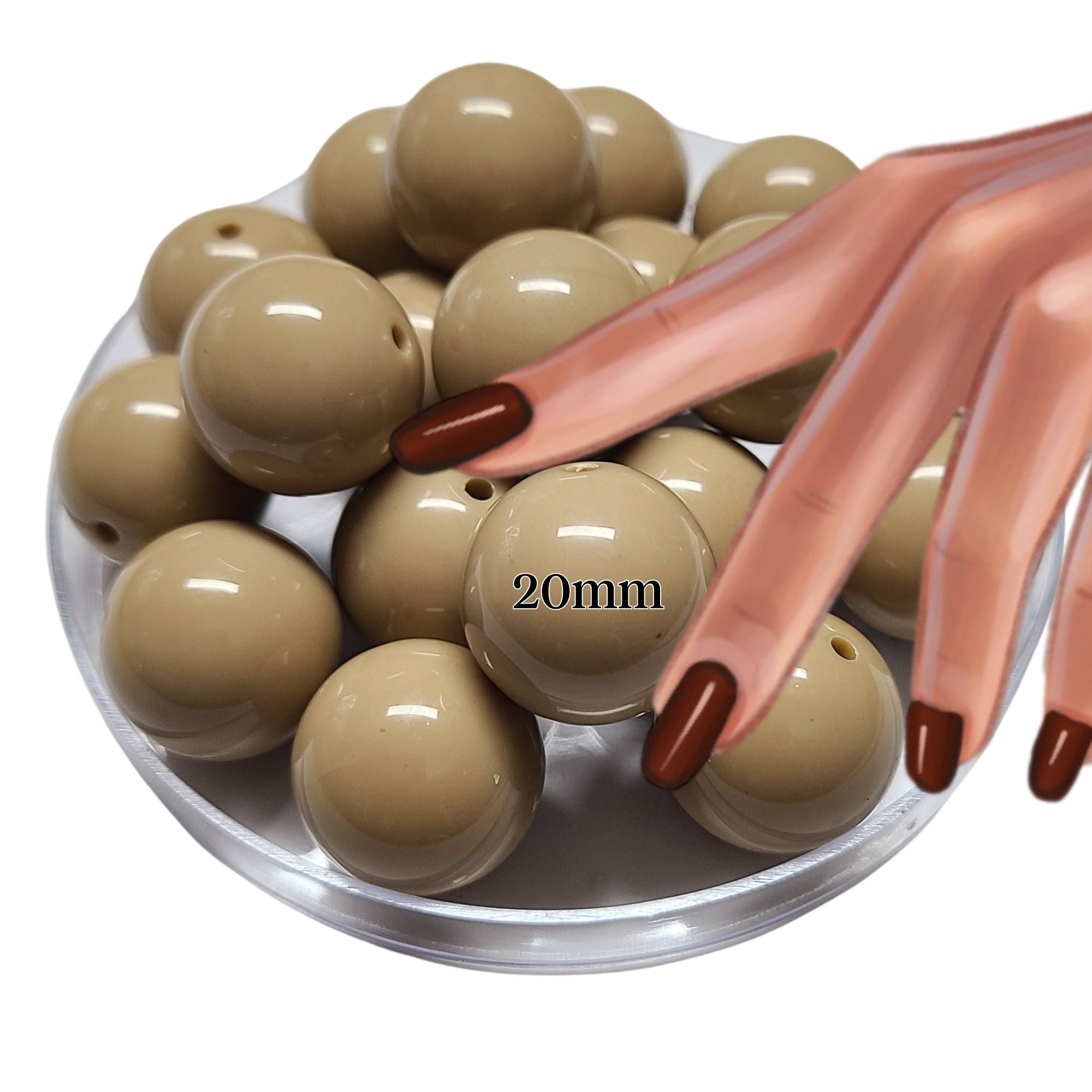 ARTSHOP Boules 36 perle Vanille foncé brillante 20MM x10