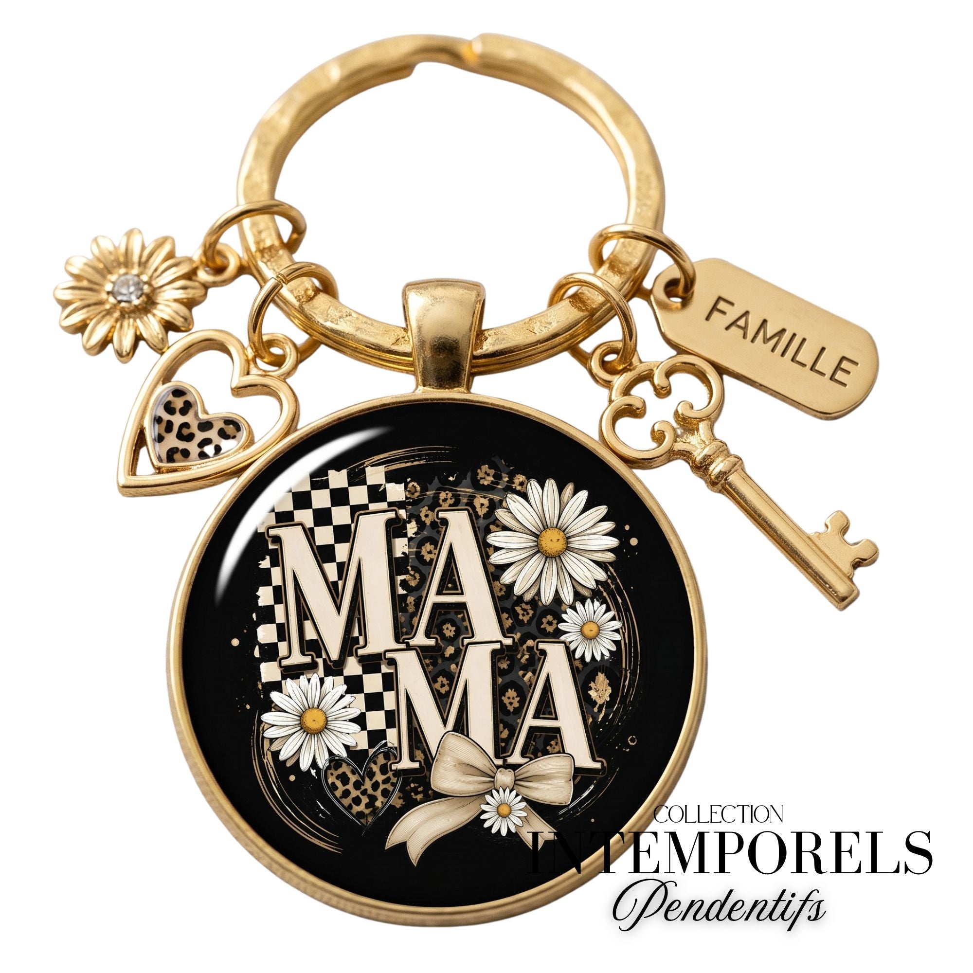 ARTSHOP Intemporel 96 MAMA pendentif plaqué or x1 verre