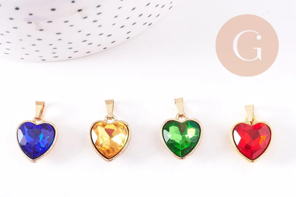 Gingerlily Pendentifs G10704 pendentif cœur cristal bleu 16,5mm